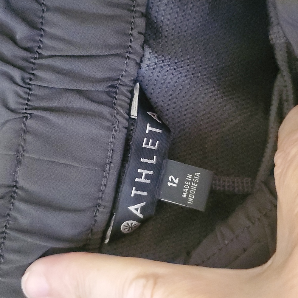 Athleta Arbor Olive Skyline Skort Women Paper bag Waist Belt Skirt Green Size 12 - Picture 7 of 11